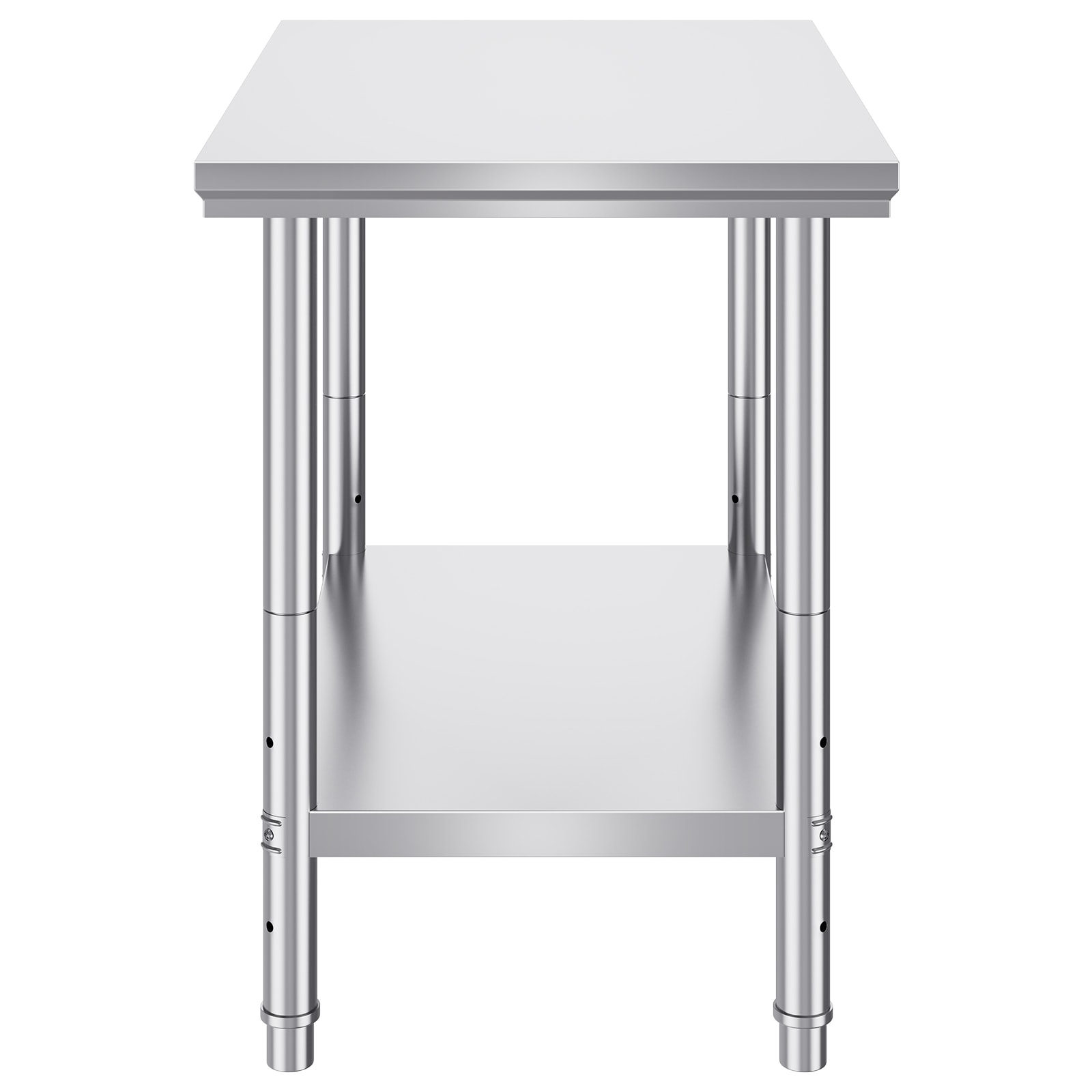 Stainless Steel Prep Table, 35 X 24 X 31 Inch, 700 Lbs Load Capacity, Heavy Duty Metal Worktable With 3 Adjustable Height Levels, Commercial Workstation For Kitchen Garage Restaurant Backyard_maomaolike.com